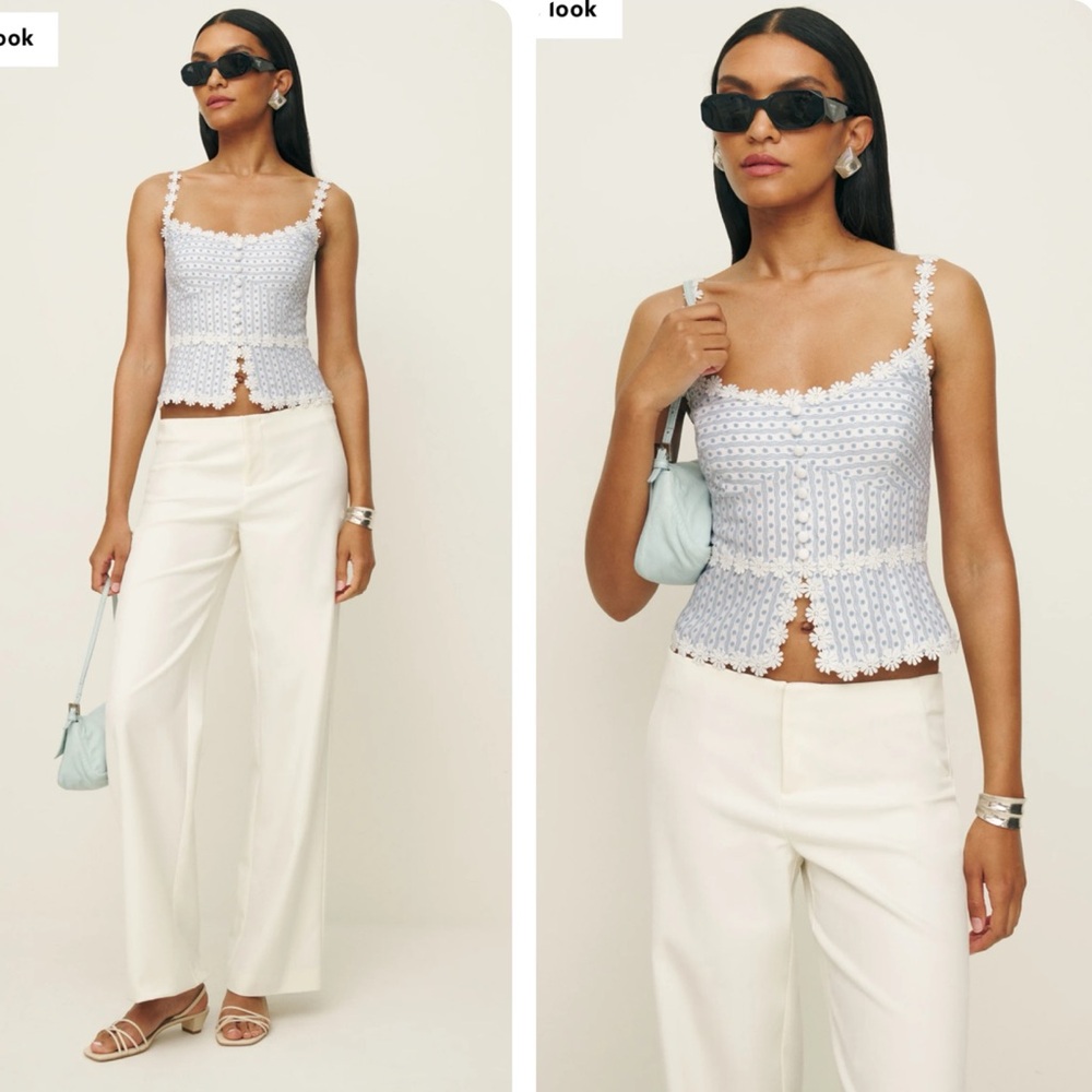 Reformation Minna Linen Top